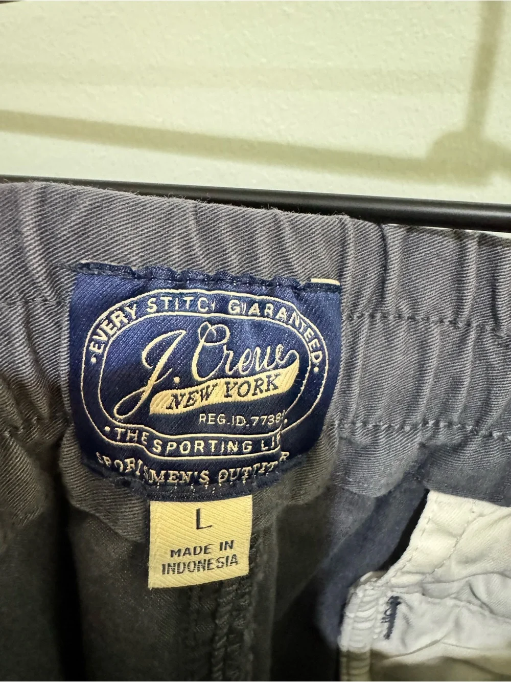 J. Crew Men's Drawstring Chinos in Slate Blue